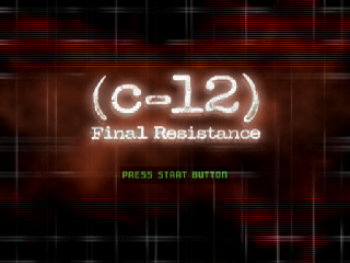C-12 Final Resistance title screen for Playstation